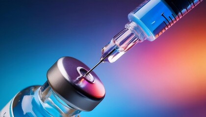 Vaccine vial dose flu shot drug needle syringe,medical concept vaccination hypodermic injection treatment disease care hospital prevention immunization illness disease