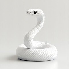 Fototapeta premium 3d cartoon cute snake illustration isolated on the background