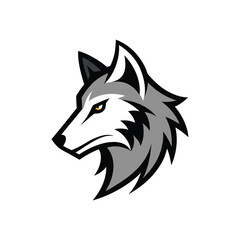 Modern Stylized Wolf Head Profile Vector Logo Design