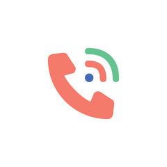 Phone icon. Simple style support service poster background symbol. Phone brand logo design element. Phone t-shirt printing. Vector for sticker.