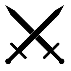crossed swords silhouette 