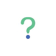 Question icon. Simple style support service poster background symbol. Faq button. Question brand logo design element. Question t-shirt printing. Vector for sticker.