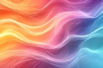 Obraz premium Pastel colored abstract background featuring soft wavy lines and glittering particles, creating a dreamy and ethereal atmosphere