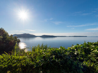 浜名湖サービスエリアから見る浜名湖の風景