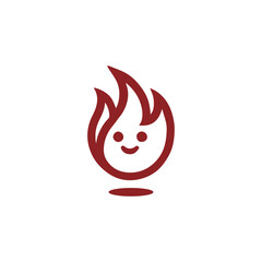 Flame mascot logo