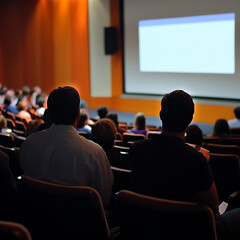 Conference Hall Attendees Listening to Presentation