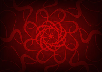 Red graphic mandala pattern gradient background