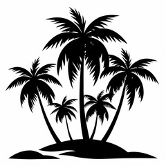 Fototapeta premium palm tree silhouette