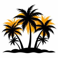 silhouette of palm trees