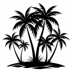 palm trees silhouettes