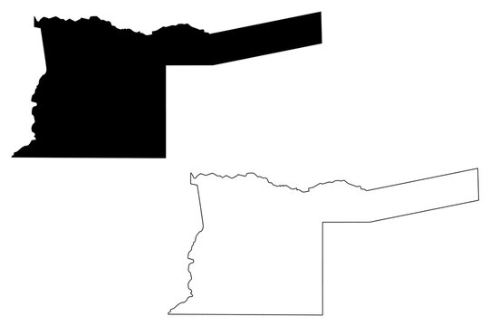 Kavango East Region (Regions of Namibia, Republic of Namibia) map vector illustration, scribble sketch Kavango East map