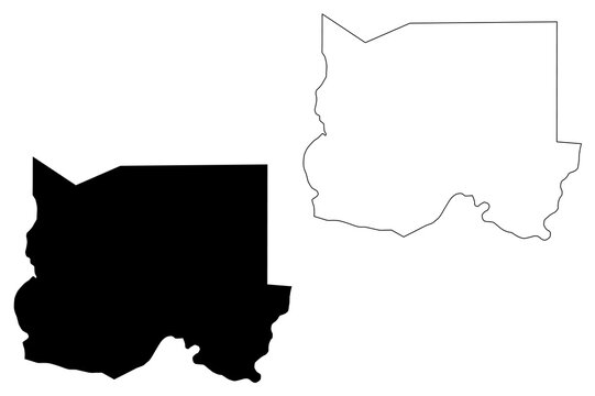 Oshikoto Region (Regions of Namibia, Republic of Namibia) map vector illustration, scribble sketch Oshikoto map