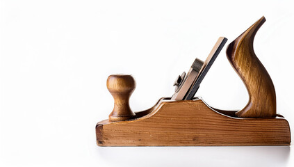 Wooden hand plane tool for carpentry and woodworking projects