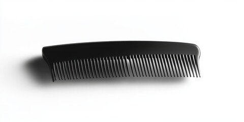 Isolated comb on a white background, showcasing the simple design of a comb. This comb stands out with its sleek features, perfect for highlighting the utility of a comb in everyday grooming.