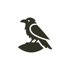 Modern raven logo