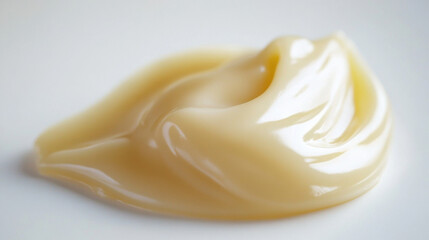 Smooth and Creamy Texture of a Delicious Whipped Spread on a White Background, Perfect for Culinary and Food Photography Use in Recipes and Presentations