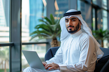 AI generated photo of arab man wearing traditional clothes