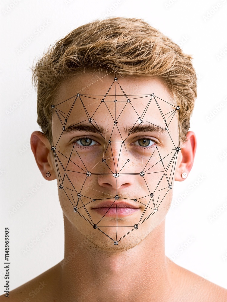Poster an individual verifying identity through biometric face recognition as part of a secure online regis
