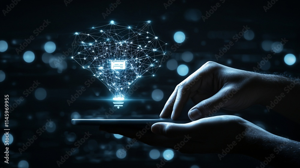 Poster hands clicking on a confirmation button for submission and approval during an enrollment process