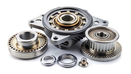 Obraz premium Car Spare Part On White Background. Vehicle Component Photography. Auto Parts Images. Automotive Accessories Photos. Spare Part Pictures. Car Parts Photos.