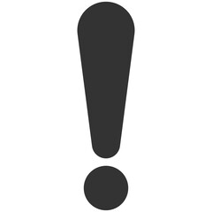 black silhouette exclamation mark