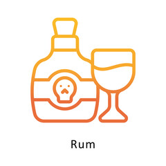 Rum  Vector Gradient icon. Eps 10 File 