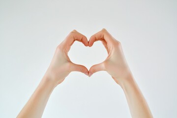 Obraz premium A person creates a heart shape with their hands