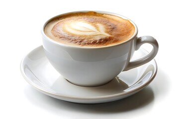 Stylish Cappuccino Mug On A White Background Highlighted In Stunning Photos. Cappuccino. Mug. White. Background. Photos. Images. Coffee. Drink. Cup. Modern. Design. Kitchen.