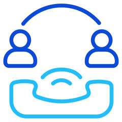 Call person Duoline Icon