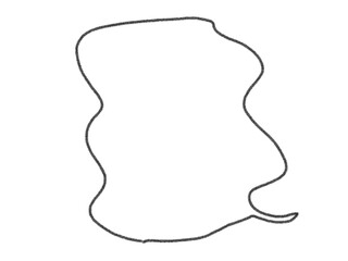 hand drawn illustration of a hand bubble speech