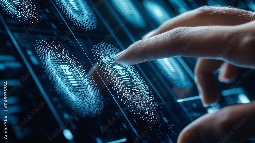 Poster a close-up of hands typing login credentials for secure registration and enrollment verification on 
