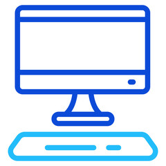 Computer Duoline Icon