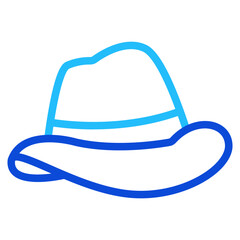 Cowboy hat Duoline Icon