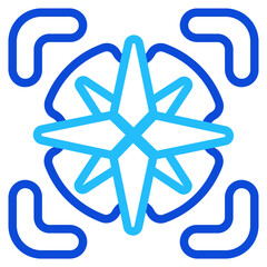 Digital compass Duoline Icon