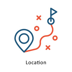 Location Vector Two Color icon. Eps 10 File 