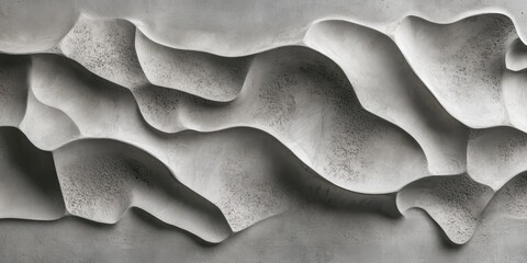 Textured grey wall showcasing the unique patterns of liquid cement, highlighting the intricate details and fluidity of the liquid textures present in the design. Liquid textures create a captivating