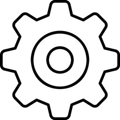 Simple vector icon settings button