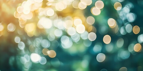 Obraz premium Defocused natural background featuring a bokeh forest backdrop. Experience the allure of a blurry and bokeh effect in this abstract forest backdrop that highlights the beauty of nature.