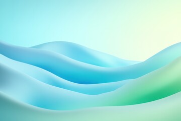 Obraz premium abstract flowing shapes in vibrant blue and green gradients symbolizing balance and harmony arranged on seamless bright