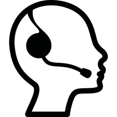 Simple vector icon Support service