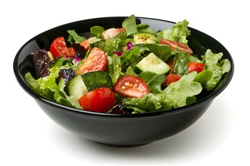 Luxurious vegan salad with vibrant greens, colorful vegetables and edible flowers, Generative AI