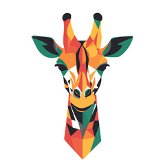 Giraffe – A Graceful Vector Geometry Illustration for Wildlife and Animal Art Lovers
