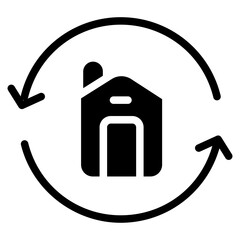 House trade-ins Solid Icon