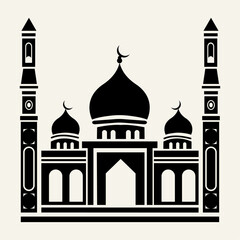 Mosque design on White Background