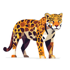Jaguar – A Majestic Vector Geometry Illustration for Wildlife and Nature Lovers
