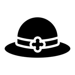 Lady hat Solid Icon