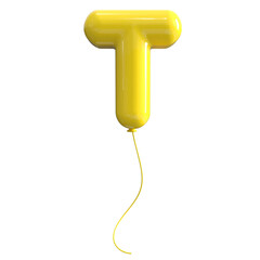 Yellow Balloon Letter T