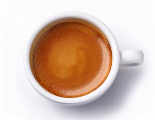 Naklejka premium a fresh espresso on a white background