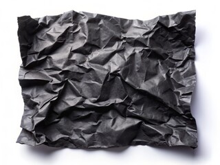 Crumpled Black Paper Texture: Bird's Eye View for Design & Titles