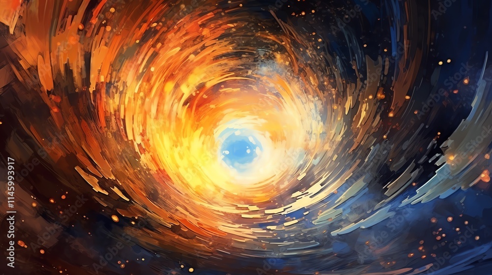 Canvas Prints abstract swirling vortex of fire and light.